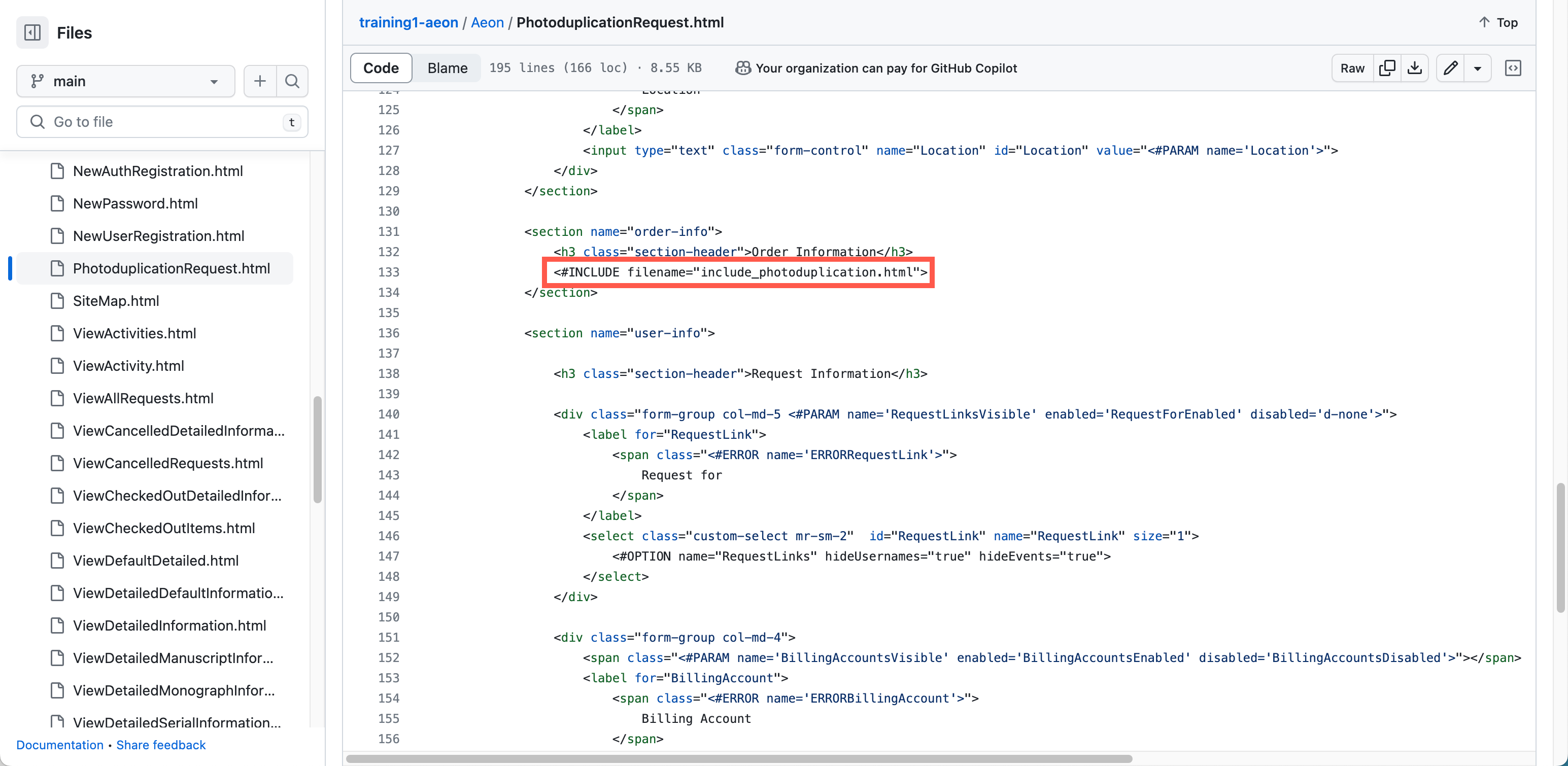 Include File located in PhotoduplicationRequest.html